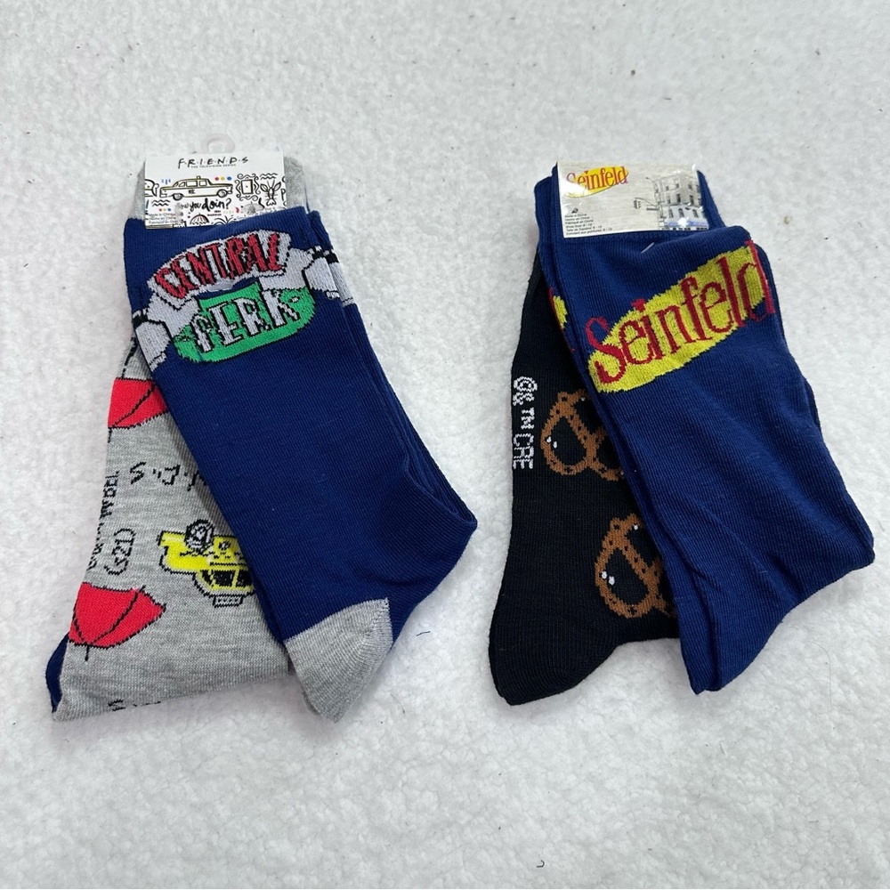 Friends and Seinfeld socks